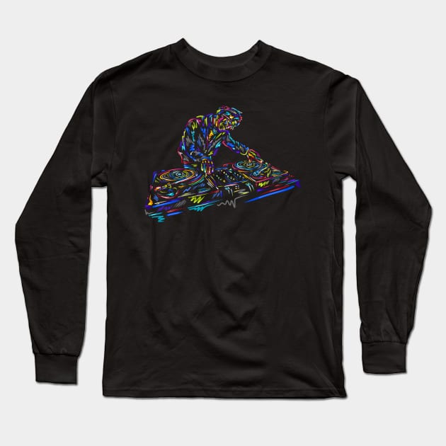 dj Long Sleeve T-Shirt by Razym